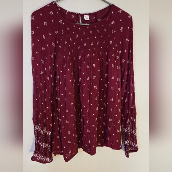 Old Navy Maroon Top Size Large - Picture 1 of 5